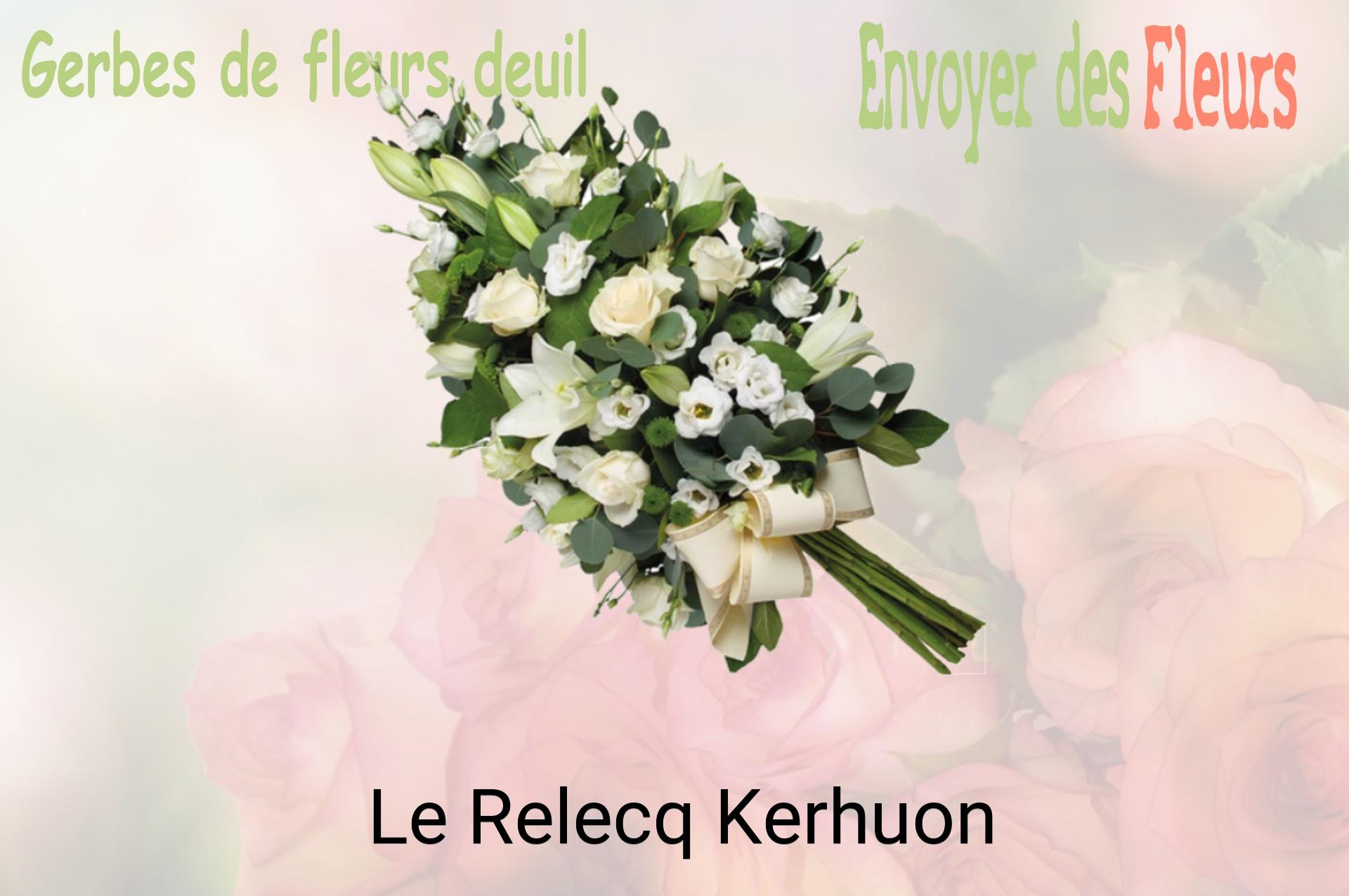 Gerbe de fleurs de deuil livrée à Le Relecq-Kerhuon